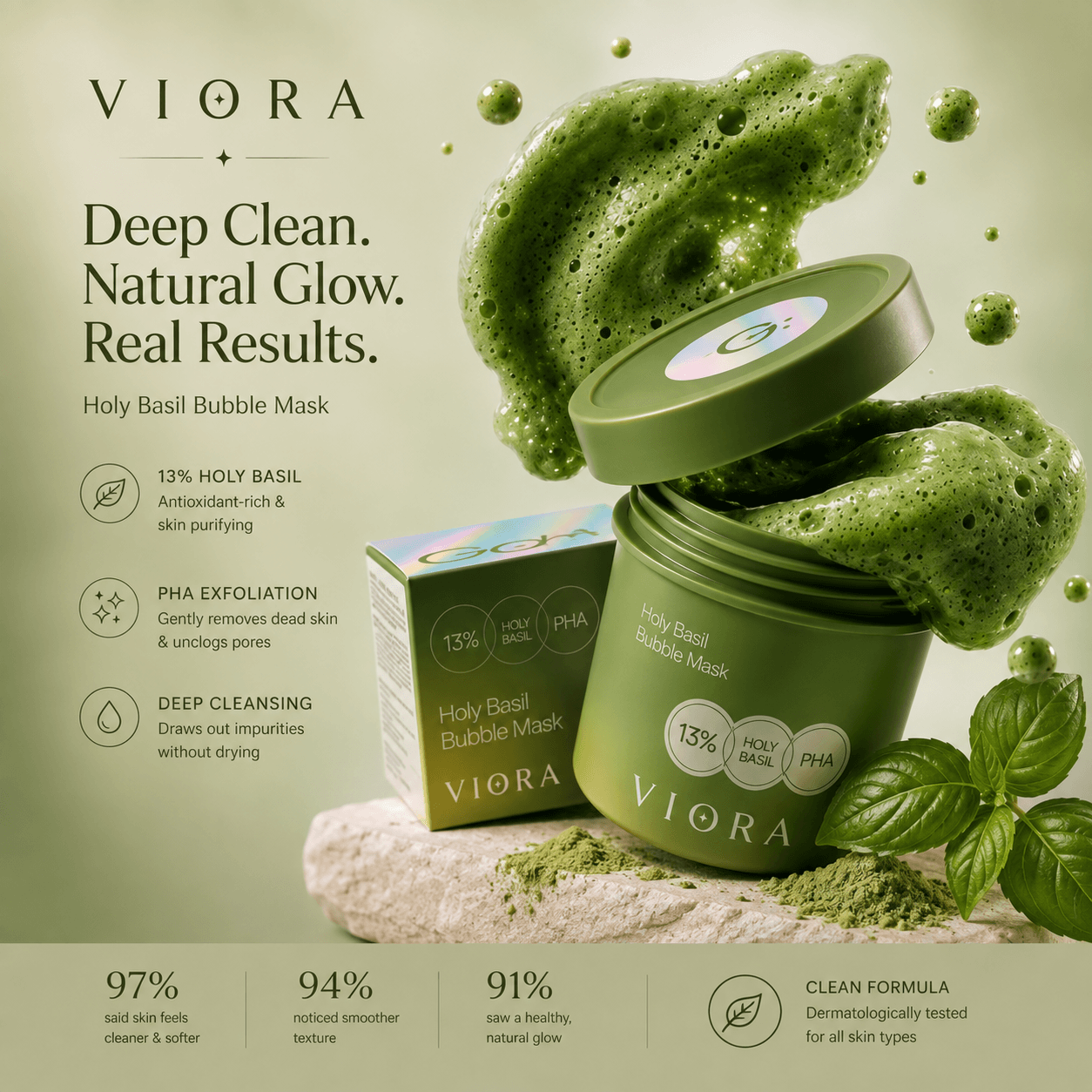 Holy Basil Bubble Mask